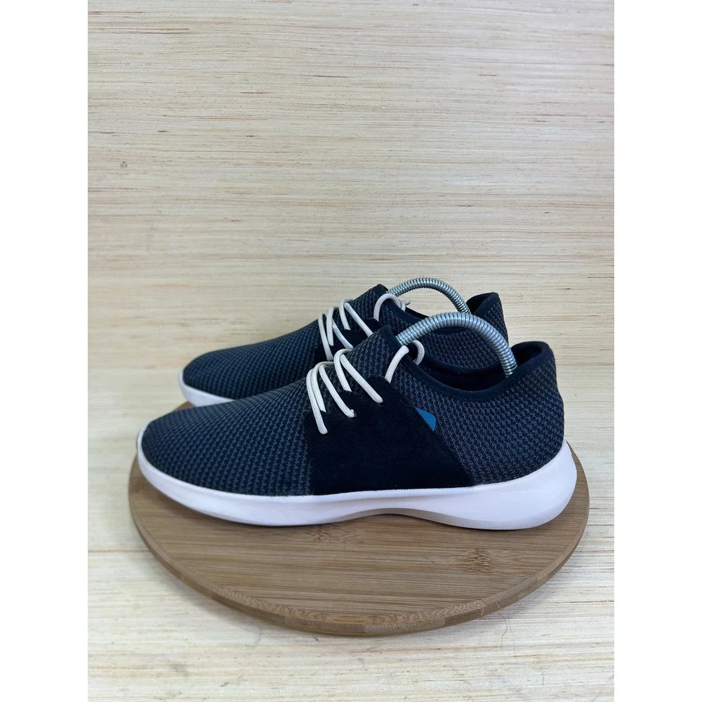 Vessi Everyday Classic Waterproof Sneakers Navy Blue Black Womens 10 Low Top